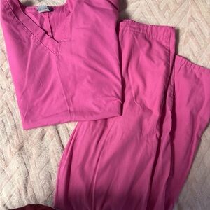 Cherokee Vibrant Pink Scrub Set